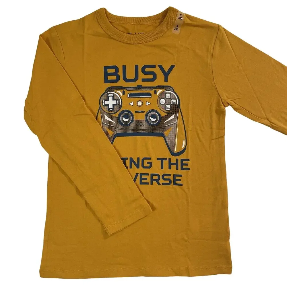NWT The Children’s Place “Busy Saving The Universe” Long Sleeve T Shirt Sz S (5)